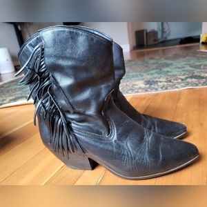 Vintage fringe cowboy boots
